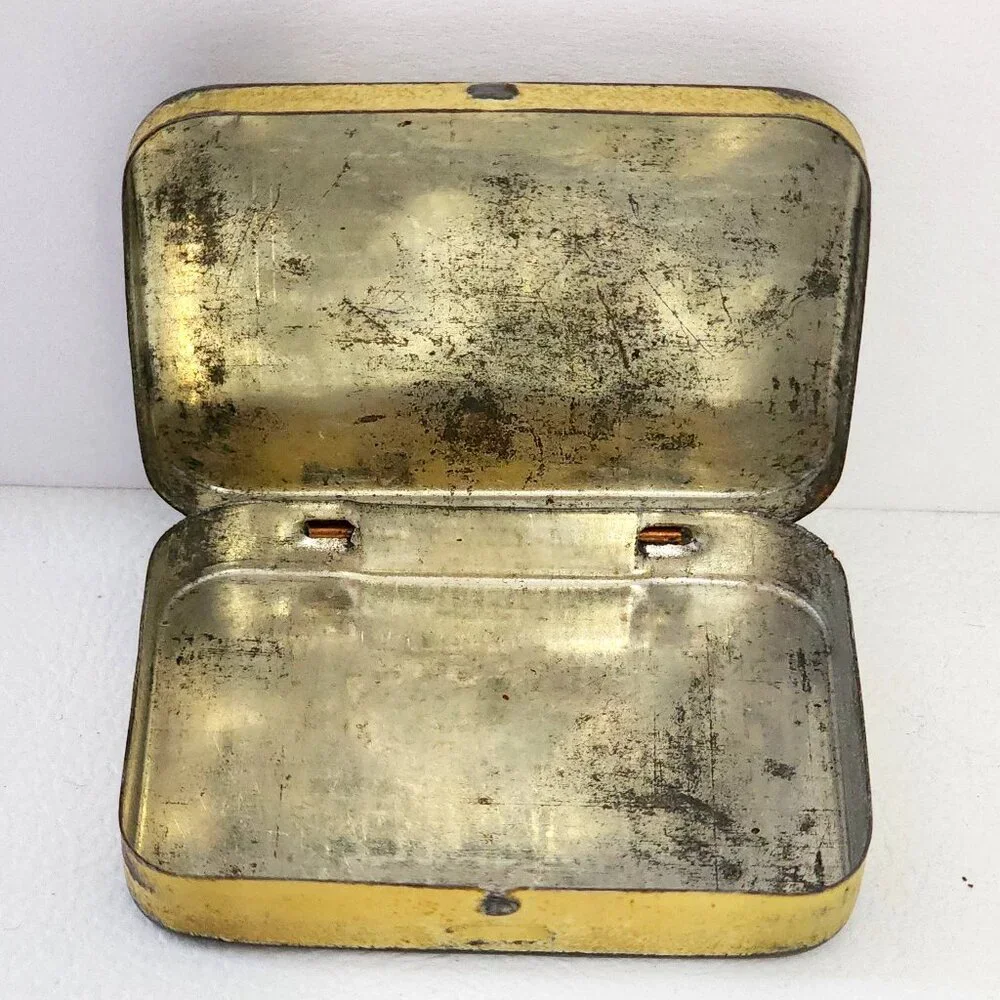 NORWICH Aspirin Tin Antique Pharmaceutical Pain Relief Advertisement Travel Tin
